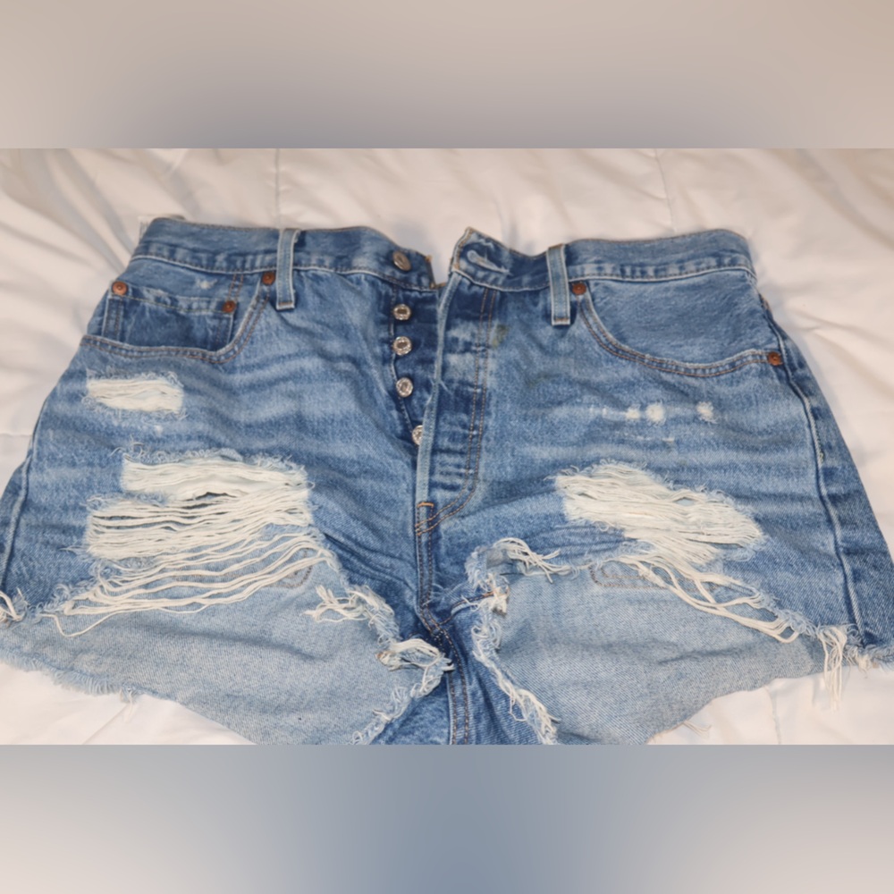 Levi's Blue 501 Denim Jean Shorts